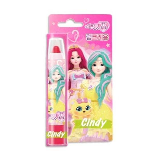 Little Bling Lip Crayon #Cindy Berry Pink Secret Jouju 4 Years Older Low Irritation Kids Fruit Scent No Artificial Fragrance Cosmetics Girls Princess