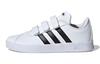 VL COURT 2.0 Low Top Kids' Skateboarding Shoes White Black Children Aged 3 7 Years Old DB1837