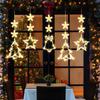 3Pcs LED Christmas Window Lights Silhouette Tree Decoration with Suction Cups Battery Powered Decorative Lights for Glass Wall