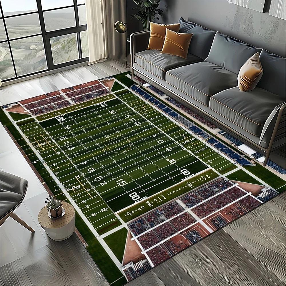 Sports Theme Racing Track Basketball Court Soccer Field Carpet Kids Play Mat Home Decoration Non-Slip Floor Mat Rugs for Bedroom