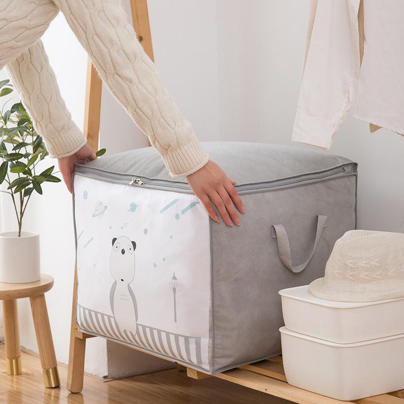 High Capacity Quilt Clothes Storage Bag Home Finishing Dust Bag Anti-bacterial Quilt Clothes Blanket Wardrobe Closet Storage Bag
