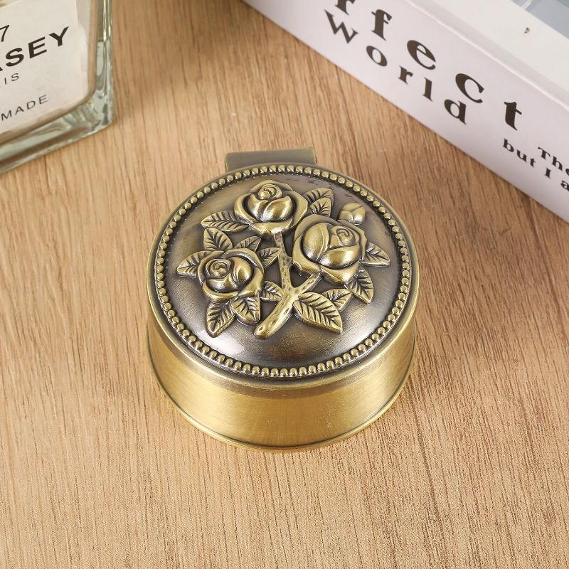 Rose Flower Jewelry Box - Metal Heart-shaped High-end Jewelry Ring, Earrings Storage Box - Enamel-colored Jewelry Box Heartfelt Rose