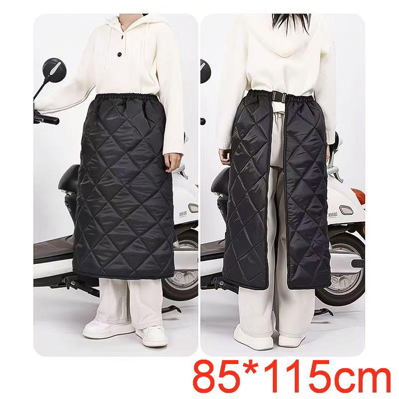 Warm Windproof Leg Protector Thickened Fleece Electric Vehicle Windbreaker Knee-length Skirt For Cycling Electric Bicycle A2