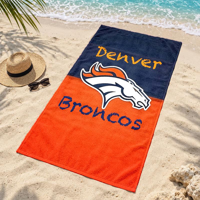 Denver Broncos Microfiber Beach Towel Quick Dry Sand Free Lightweight Beach Towels for Travel Swimming Camping