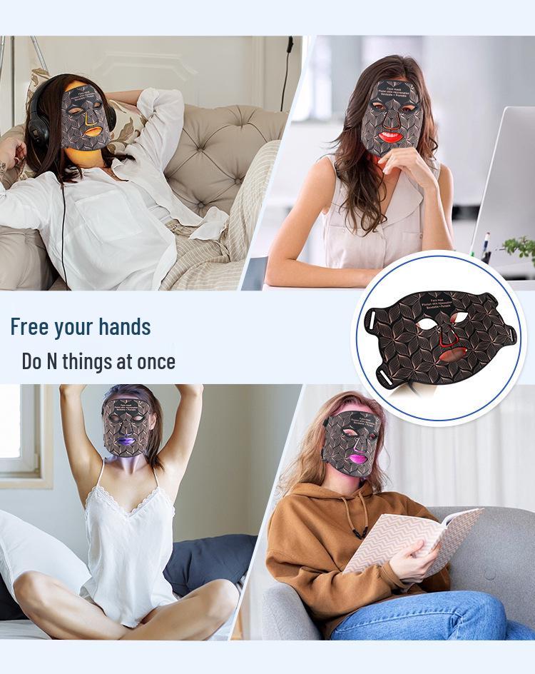 8-Color Silicone LED Light Mask: Red & Blue Photon Beauty Rejuvenation Facial Device