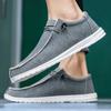 Scarpe Casual da Uomo in Tela Tinta Unita con Lacci Lino Punta Rotonda Scarpe Outdoor 2024