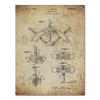 Sailboat Patent Print Vintage Poster Sailor Gifts , Yacht Anchor Ship  Wheel Sailing Blueprint Nautical Wall Art Canvas Painting