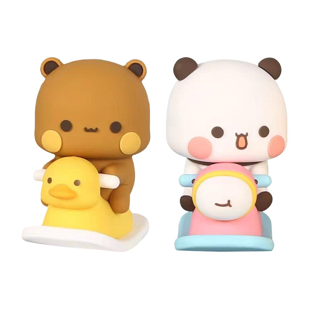 6.5cm Collectible Cute Action Kawaii Bear Toy Home Decor Bubu Dudu Panda Bear Figure Toys Sweet Lovely Panda Figure Deco