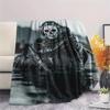 1PC GHOST Print Flannel Blanket, High quality Comfortable for All Seasons, Home Decor, Warmth and Comfort, Perfect for Christmas Gifts159