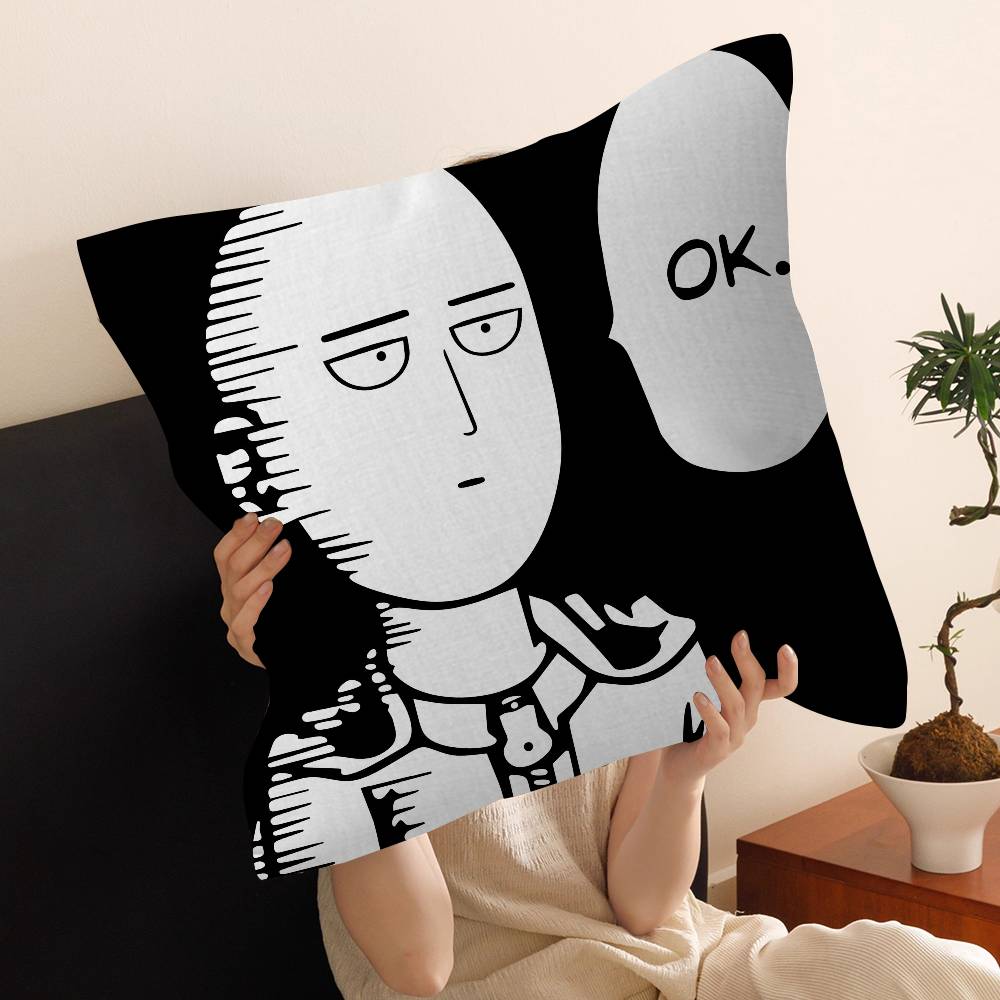 1pc Funny O-One P-Punch Man anime Maple Design Cushion Cover Happy Autumn Harvest decor Holiday Decorati Pillow Cover