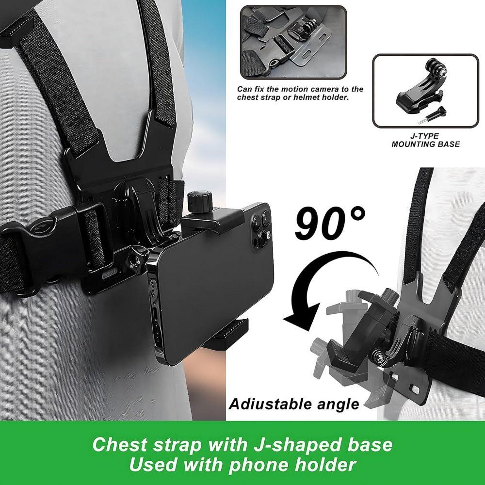Strong Stability Chest Strap Fixation Bracket Adjustable Mobile Phone Chest Strap Mount  Fishing