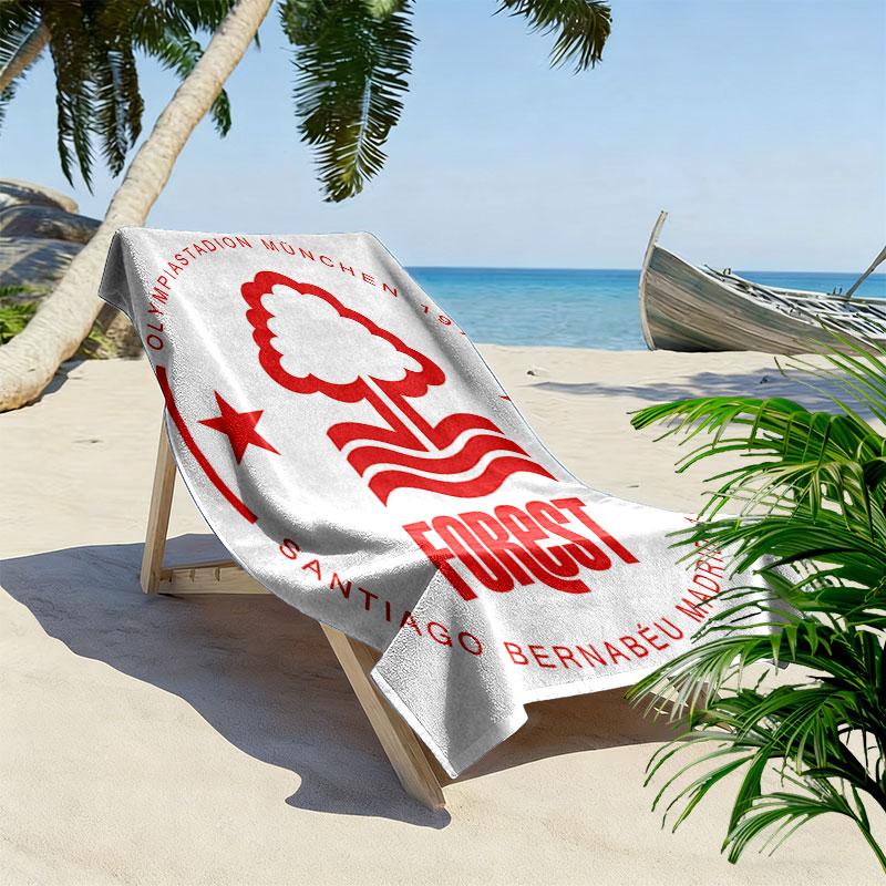 NFFC Logo Beach Towel, Large Soft Quick Dry Towel for Beach Camping Swimming