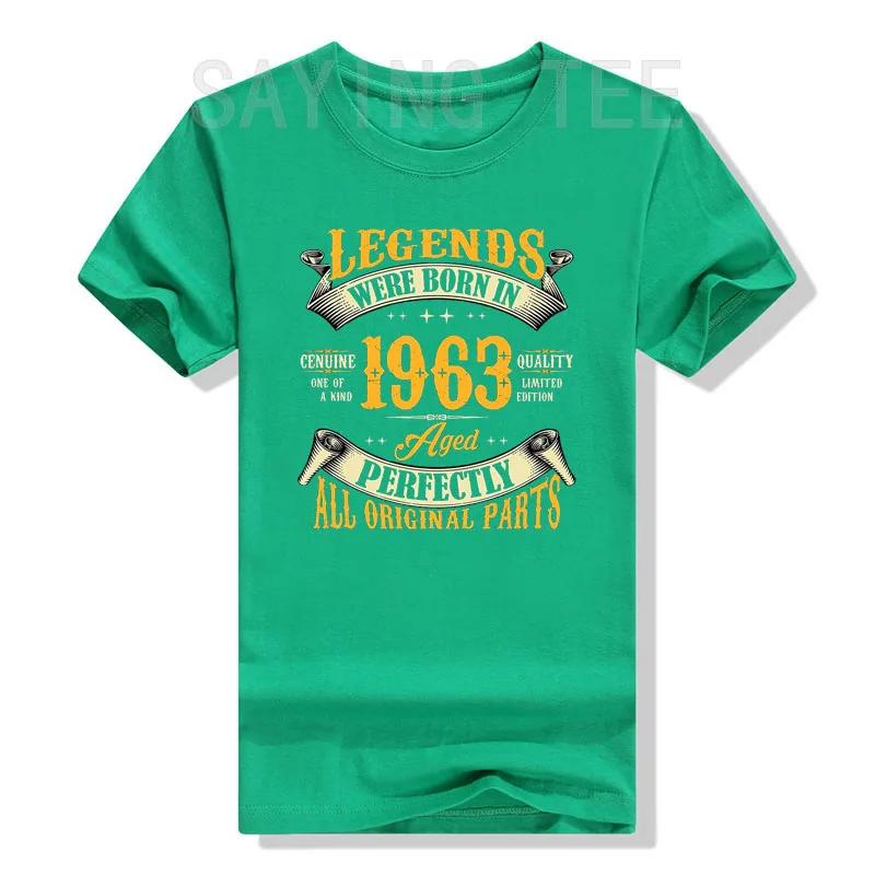 Legends Were Born In 1963 T-Shirt 61th Birthday Shirts for Men, Vintage 61 Years Old Clothes Daddy Grandpa Gifts Dad Father Tees