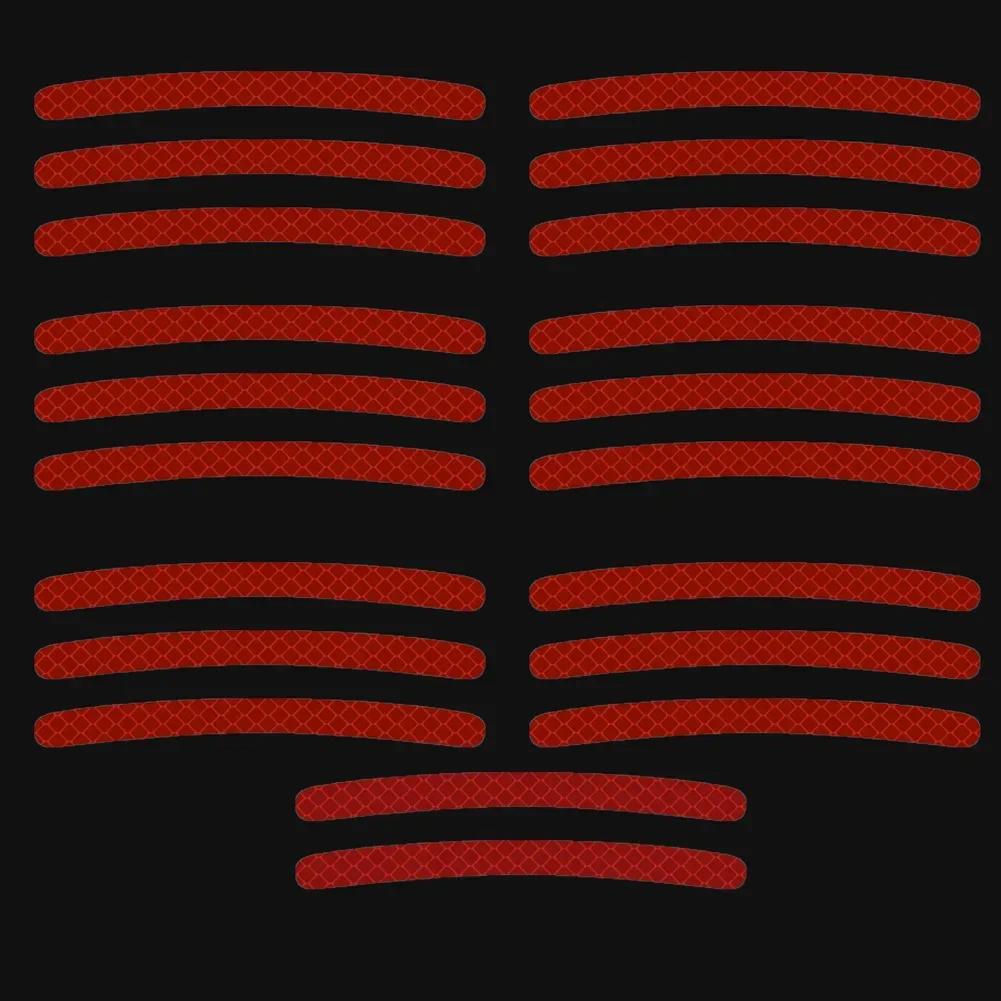 20pcs Car Wheel Hub Reflective Sticker Tire Rim Reflective Strips Luminous for Night Driving Car Bike Motorcycle Wheel Stickers