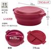 SG-04 tone Round Silicone Steamer with Lid that Transforms into a Plate, Microwave Cooking, Steamer, Recipe Included, Foldable, Dishwasher Safe