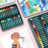 Pastelli ad Olio Lavabili Solubili in Acqua Lion per Bambini – Set da 36 Colori per Arte, Scarabocchi e Pittura per la Scuola dell'Infanzia