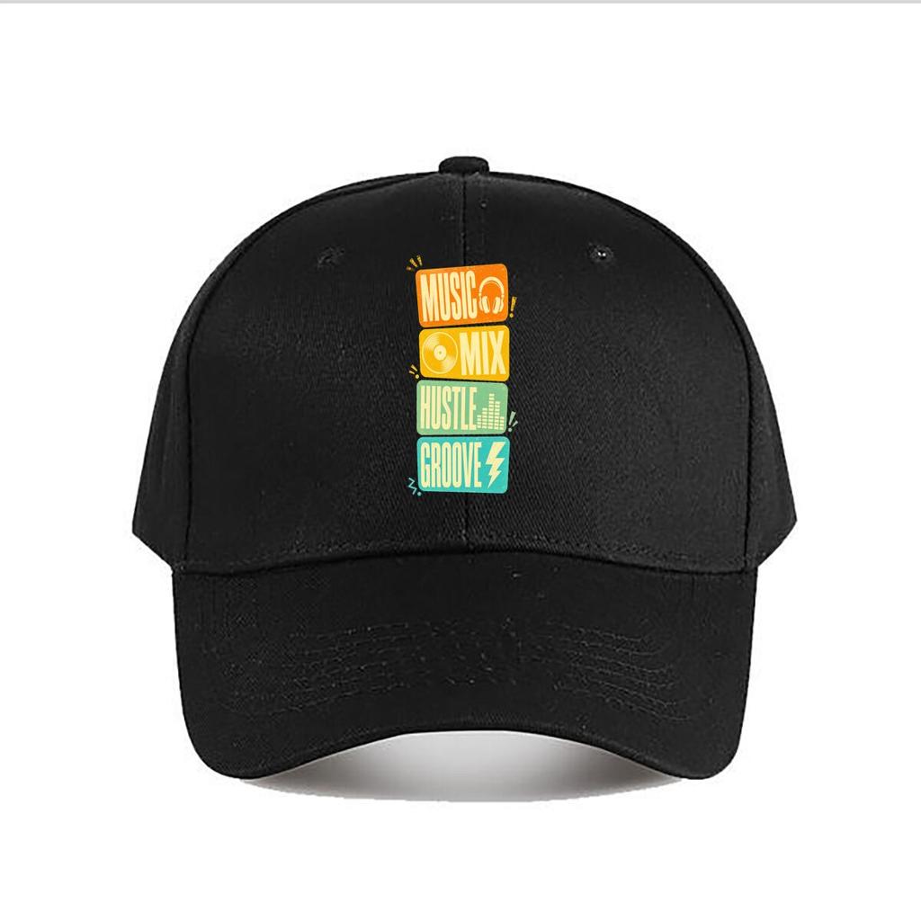 Retro Music Life Rhythm Quote Design Baseball Cap Fashion Outdoor Sports Sunhat Unisex Snapback Cap Womens