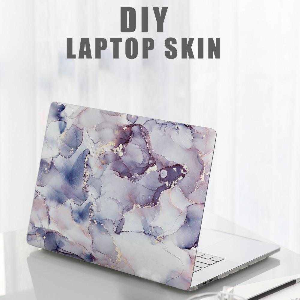 DIY A+C Side 15inch Laptop Stickers Skins Marbling Texture Waterproof Notebook Computer Cover Skin Scratch-proof PVC