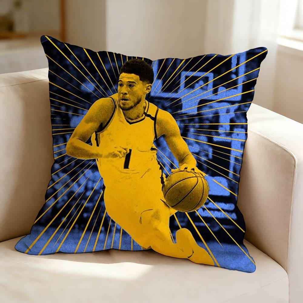 D-Devin Booker Basketball player Square Double-Sided printed Pillow Case Bedroom Bedside Pillow Sofa Cushion Cover