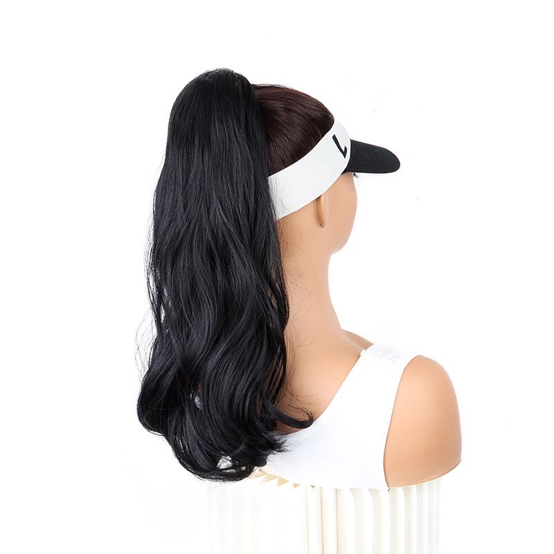 European & American Women's Layered Curly Ponytail Wig Extensions - Fashionable Realistic Big Wave Hairpiece with Drawstring Braid