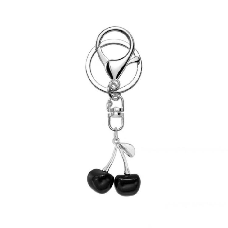 Trendy Cherry Alloy Keychain Stylish Cherry Keychain Pendant Unisex Keyrings Accessory for Bag Keys Phones