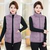 Moda Donna Autunno Collo Alto Elegante Piumino Cappotti Caldi Capispalla Casual Cintura Senza Maniche Inverno Donna Gilet Giacche