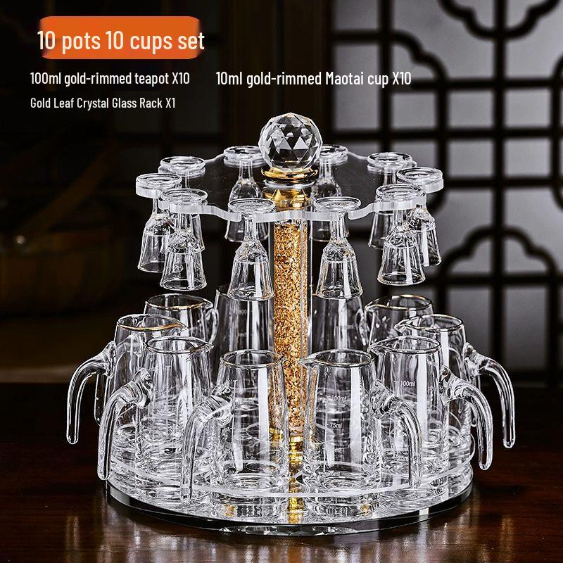 Роскошный хрустальный набор для байцзю (китайской водки) и декантер