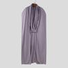 Collar Incerun Men Ruffled Swing Fake Twopiece Long Shawl Shirts