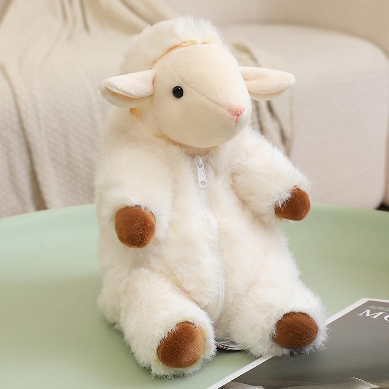 Happy Sheep Wool Plush Toy - Cute Soothing Companion Doll for Birthday Gift