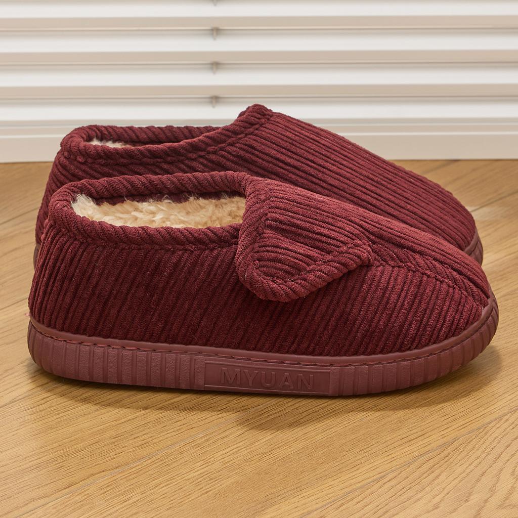 Winter Women Home Slippers Plush Warm Flat Slides Breathable Soft Non-slip Slippers Indoor Outdoor Men Casual Slippers