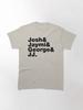 Westlife Josh _amp_ Jaymi _amp_ George _amp_ JJ (black Writing) Fitted Classic T-Shirt