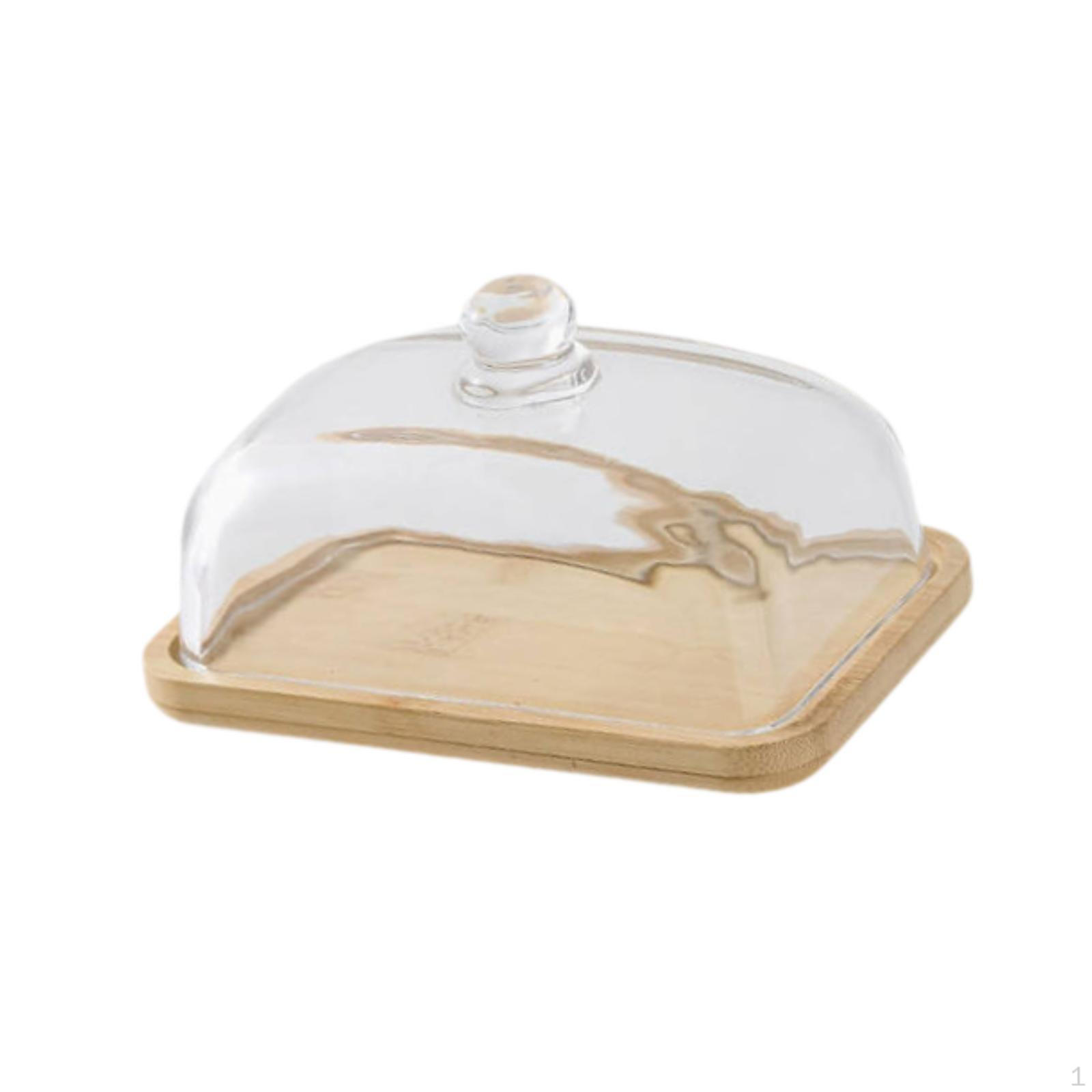 

Подставка для торта с куполом, десертной тарелкой, масленкой, декоративным подносом для фруктов на свадьбу Bamboo Wood