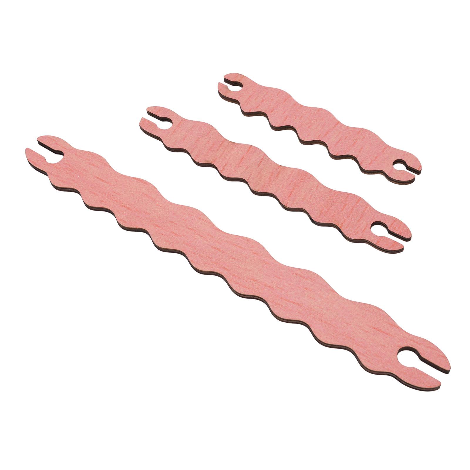 

Shuttles Weaving Sticks Pine Wood Wavy Design Multifunctional Wood Hand Shuttle Sticks for Blankets Hats Scarves