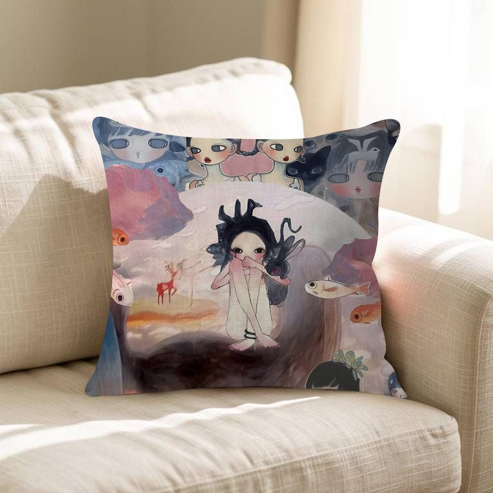 AAya TTakano Pop Art Cushion Cover Car Throw Pillow Case For Sofa Car Christmas Gift