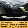 For Mazda CX-5 2017-2024 2023 Car Interior Center Console Transparent TPU Protective  Anti-scratch Repair Film  Accessories