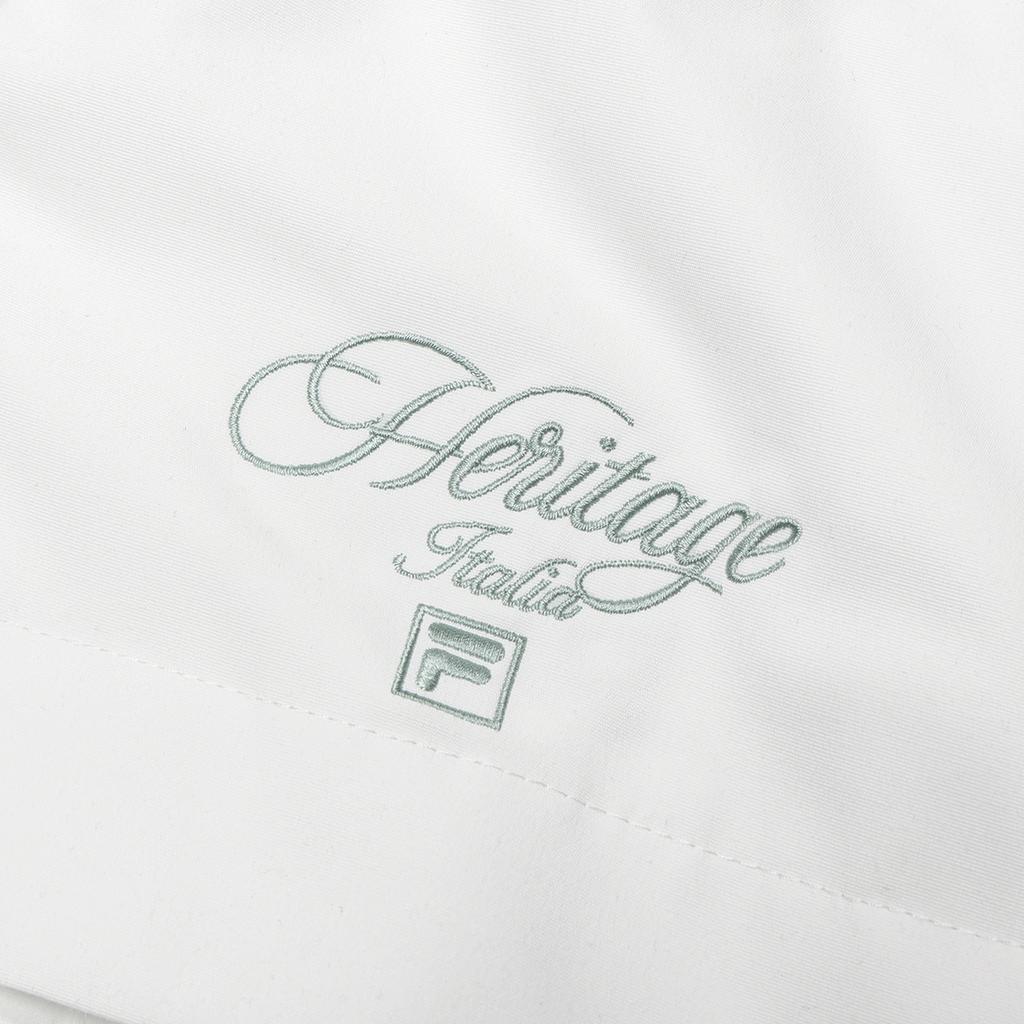 Fila X The Met Collaboration Series HR Monet Impression Solid Color Hooded Woven Jacket Women Jacket Ceramic-White F11W348702F-IV