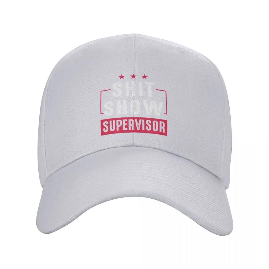 Custom Shit Show Supervisor Baseball Cap Women Adjustable Funny Black Humorous Sarcasm Quotes Dad Hat Streetwear Snapback Caps