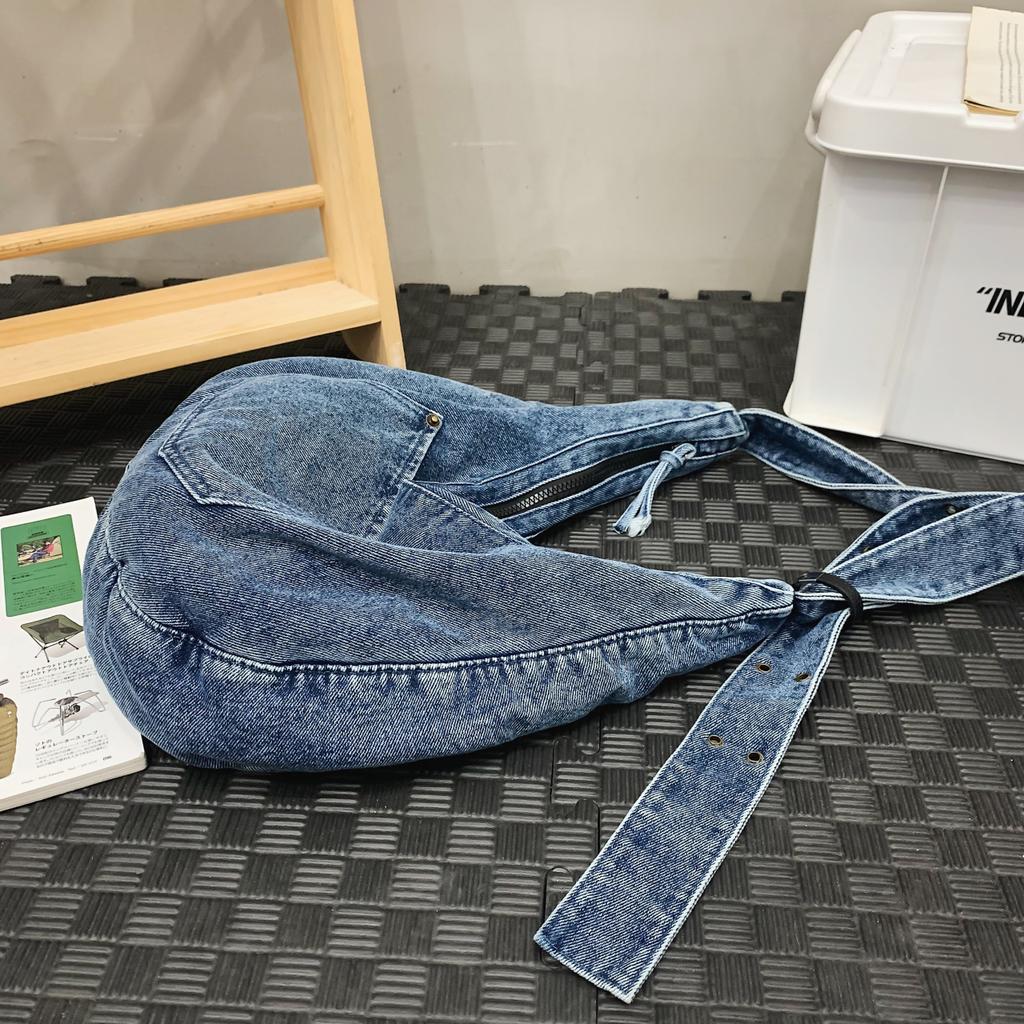 Fashi Blue Denim Shoulder Bags For Women Korea Style Canvas Casual Crossbody Bags 2026 New Pastoral Cloth Female Packages