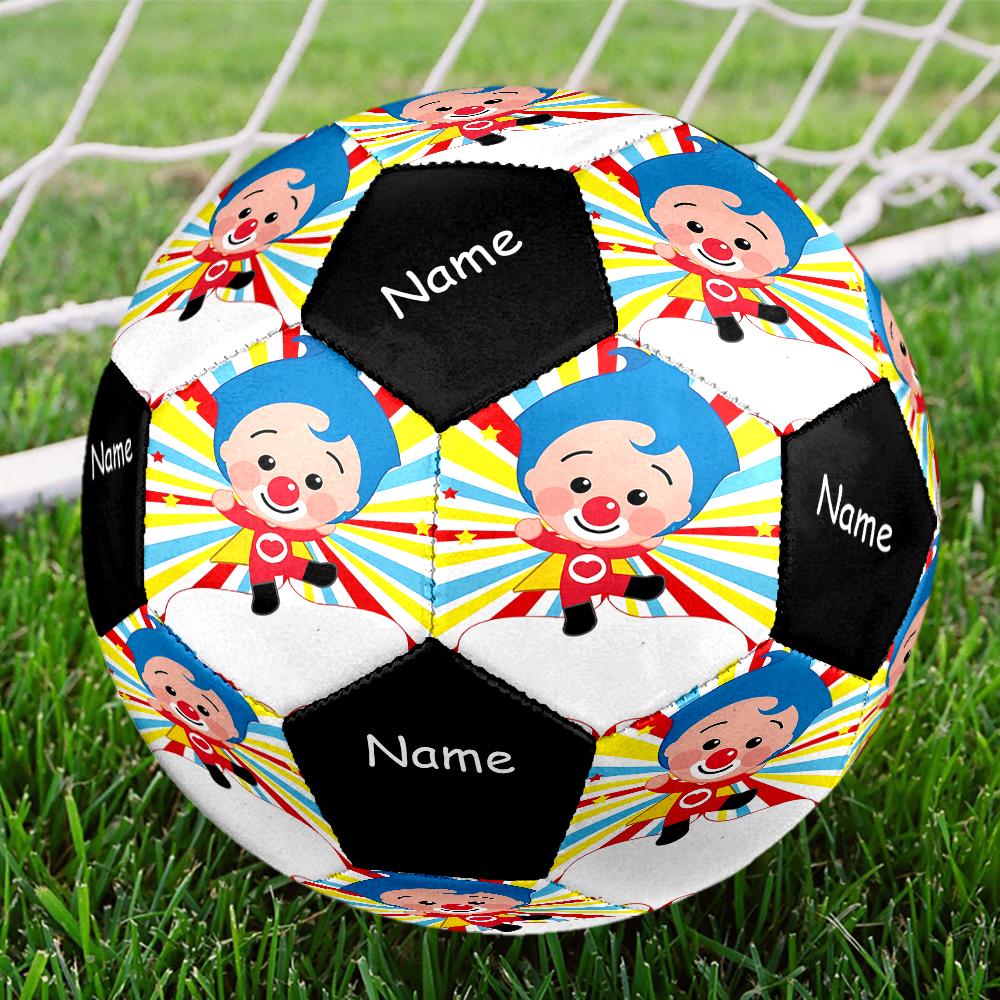 Pallone da Calcio Personalizzato Tema Plim Plim Taglia 5, Adatto Sia per Partite Indoor che Outdoor, un Regalo Adatto a Tutti.