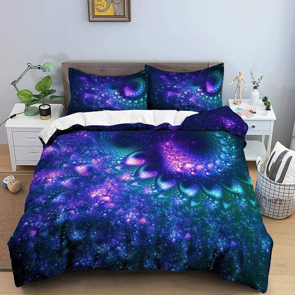 Game Scene King Queen Duvet Cover 3D Neon Bedding Set Youth Hippie Hip Hop Quilt Cover Modern Rock Polyester Comforter Cover