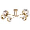 Asturia Gold Ceiling Lamp 6-Flat Golden Lampshade E27