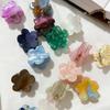 Ins  Cute 2.5cm Mini Little Flower Hair Clip Simple Cute Acetic Acid Color Magic Top Clip Side Clip Hair Accessories