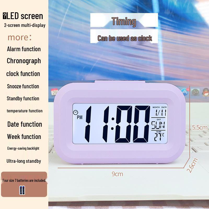Smart Multi-functional Desktop Alarm Clock with Mute Mode and Long Battery Life