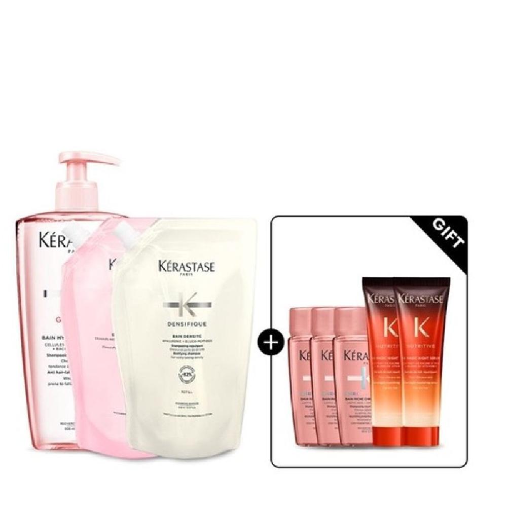 KERASTASE [Kérastase] Scalp Shampoo 1.5L Set (Genesis Sprout Shampoo 1L + Bang Densifique Refill 500ml) Genesis Sprout Shampoo+Bang Densifique Refill