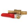 5pcs Brass Barb Valves Ball Valves Shut-off Valvs Safe & Reliable Valves Convenient Option for Household Pipelines