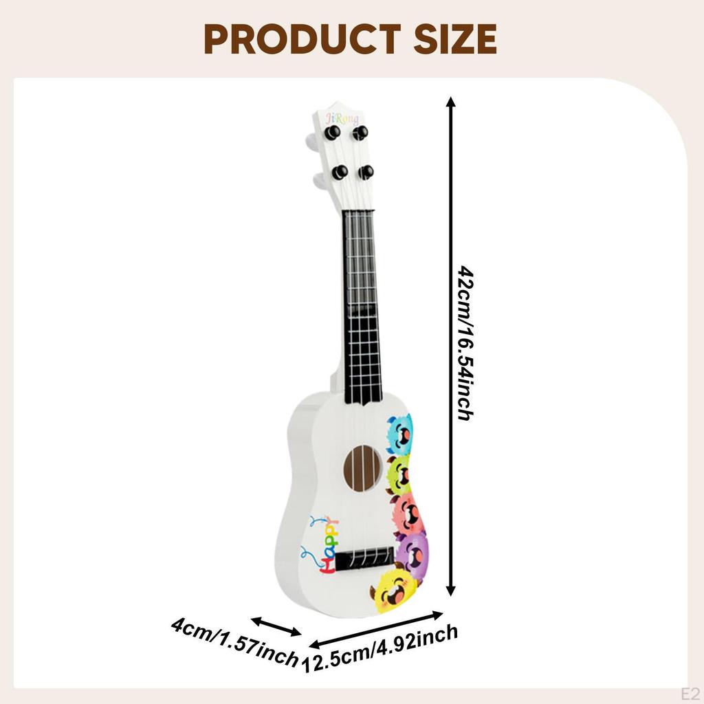 16.54" Kids Ukulele 4 Strings Guitar Early Educational with Picks Musical Instruments Storage Bag