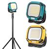 LED Camping Flashlight Portable Floodlight Type-C Rechargeable Cordless Emergency Light Multi Light Modes for Garage Repairing