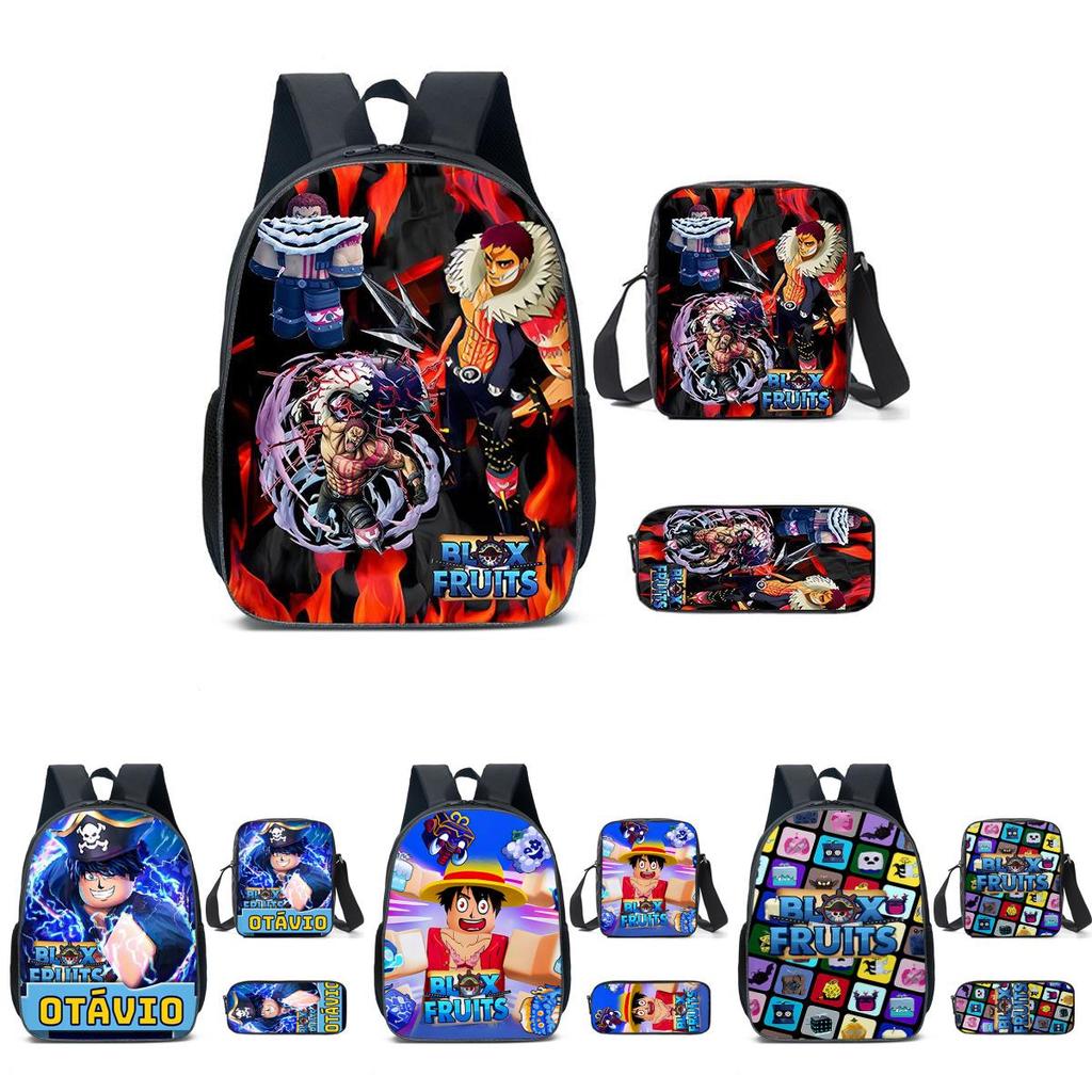 Lovely And Airy Roblox Blox Fruits Backpack For Kids In Grade 1-2