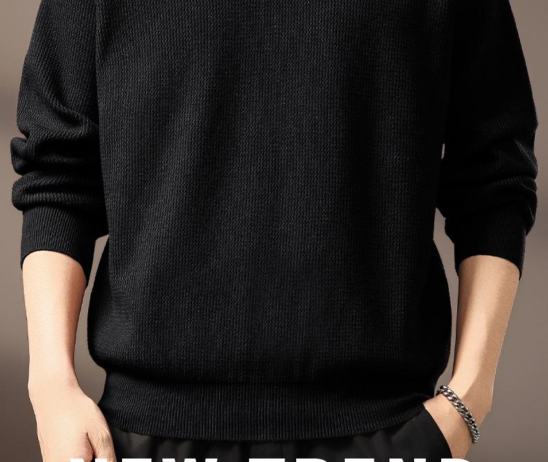 Luxury British Retro Seagull Collar Polo Men's Autumn/Winter Knit Sweater