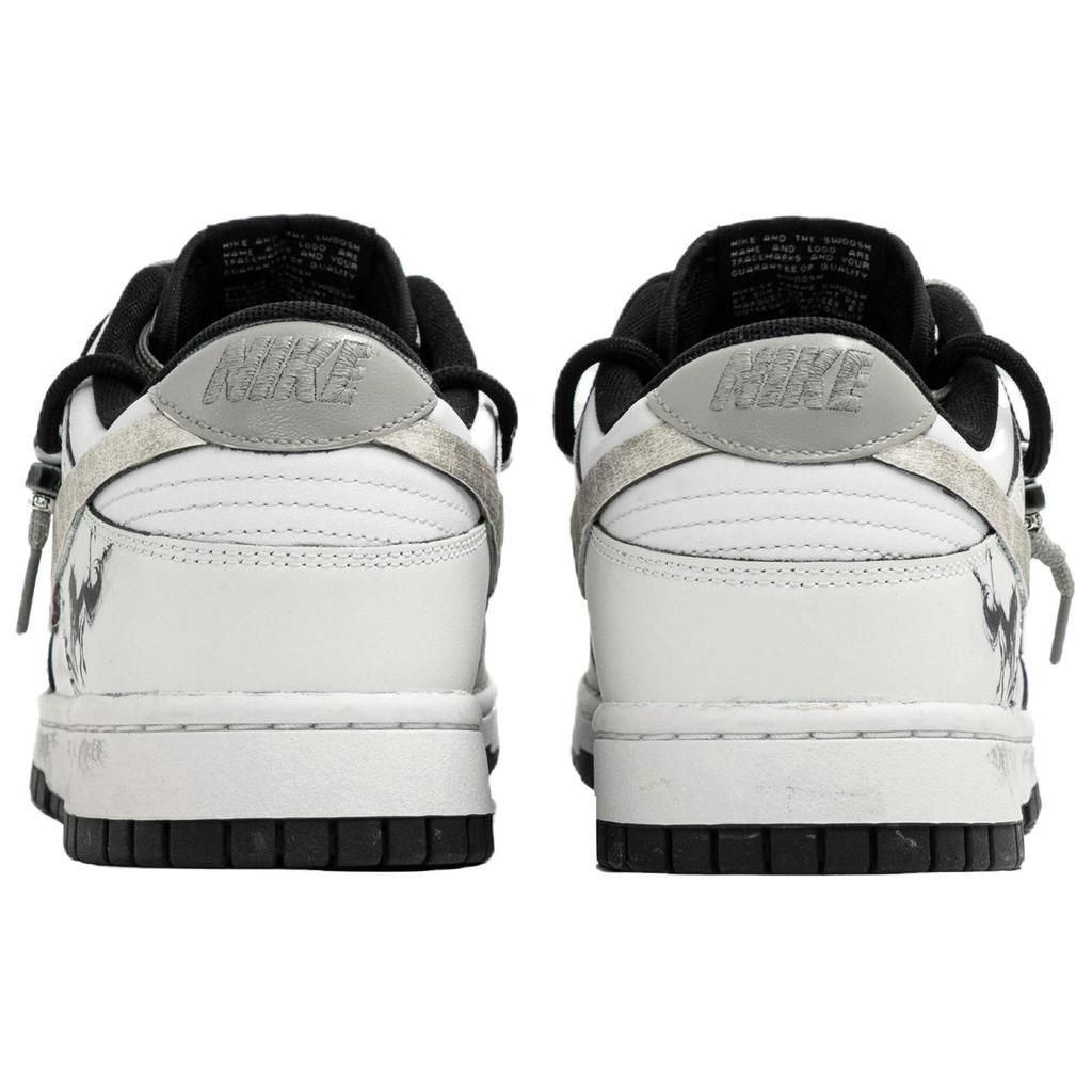 Nike Dunk Myriad Flowers, Flying Pegasus, Shopping Bag Abrasion Resistant Low top Skateboard Shoes Men's Gray White DD1391-100(Team1023-S-BOX)